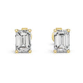 10K Yellow Gold 0.46ct Lab Diamond Emerald-Cut Stud Earrings