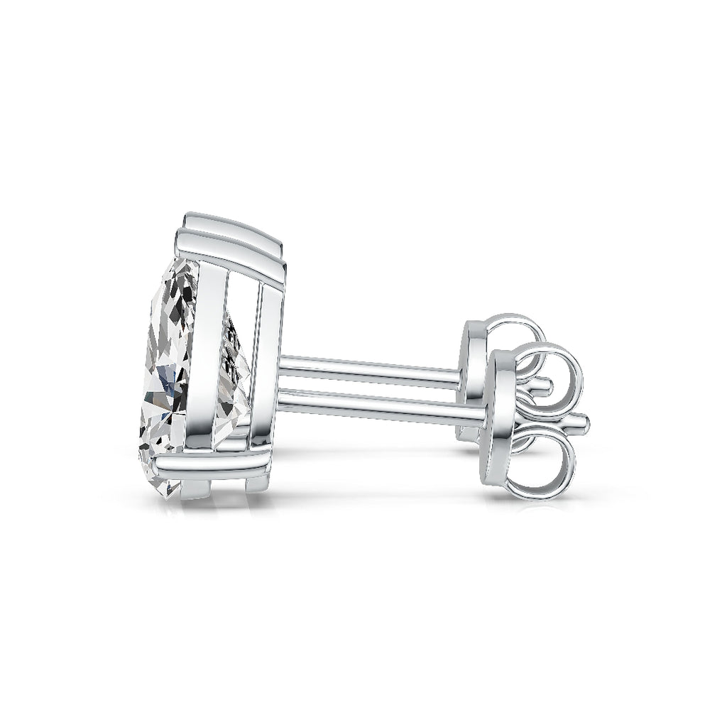 10K White Gold 0.50ct Pear Lab Diamond Stud Earrings