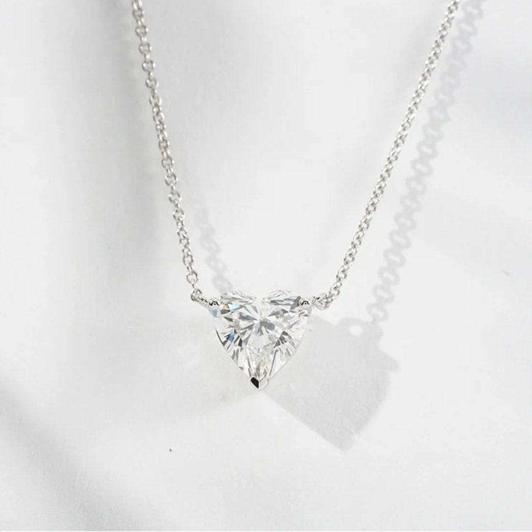 10K Gold 0.70ct Lab Diamond Solitaire Necklace