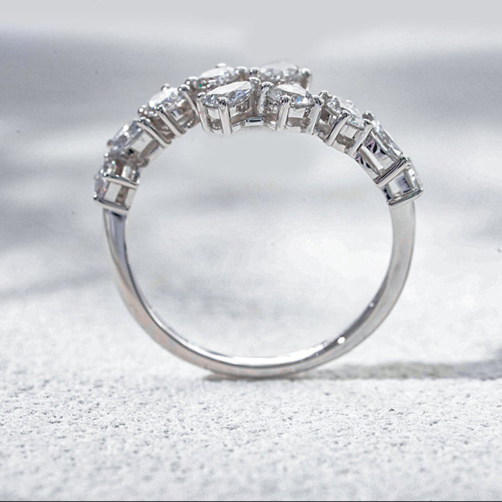 10K White Gold 0.9ct Lab Diamond Multi-Shape Eternity Ring