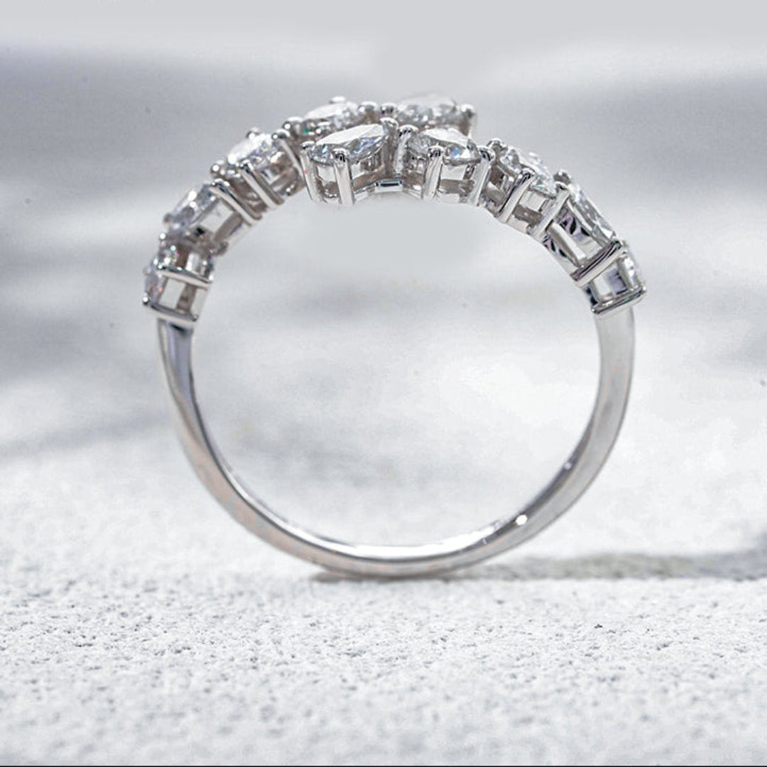10K White Gold 0.9ct Lab Diamond Multi-Shape Eternity Ring