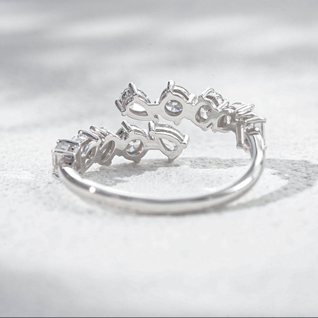 10K White Gold 0.9ct Lab Diamond Multi-Shape Eternity Ring