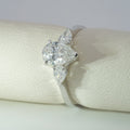 10K White Gold 1.3ct Lab Diamond Three-Stone Ring