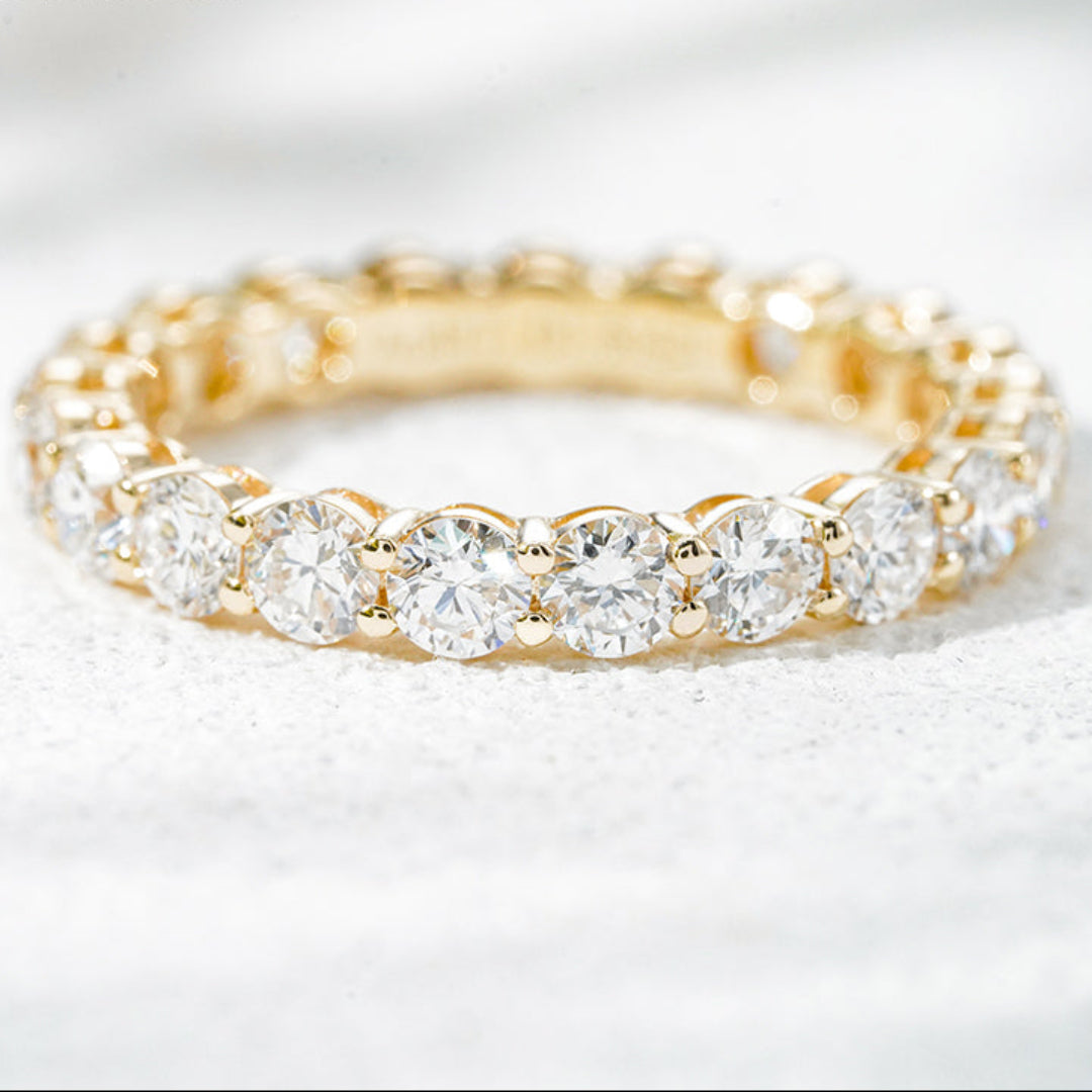 10K Yellow Gold 1.6ct Lab Diamond Eternity Ring