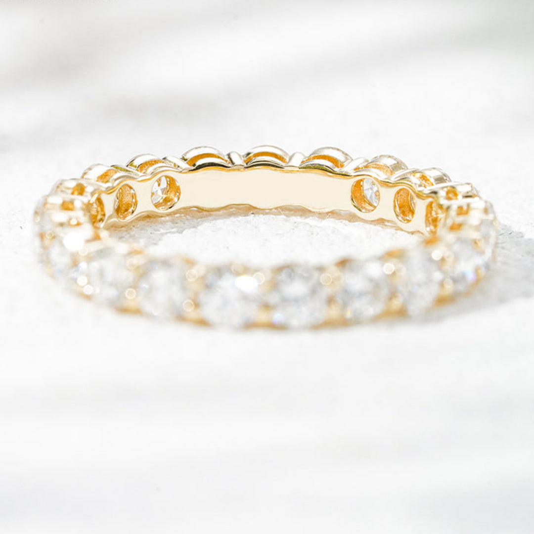 10K Yellow Gold 1.6ct Lab Diamond Eternity Ring