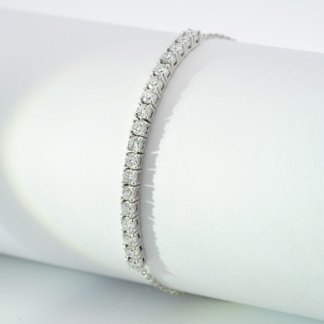 10K White Gold Lab Diamond Bracelet 0.967ct