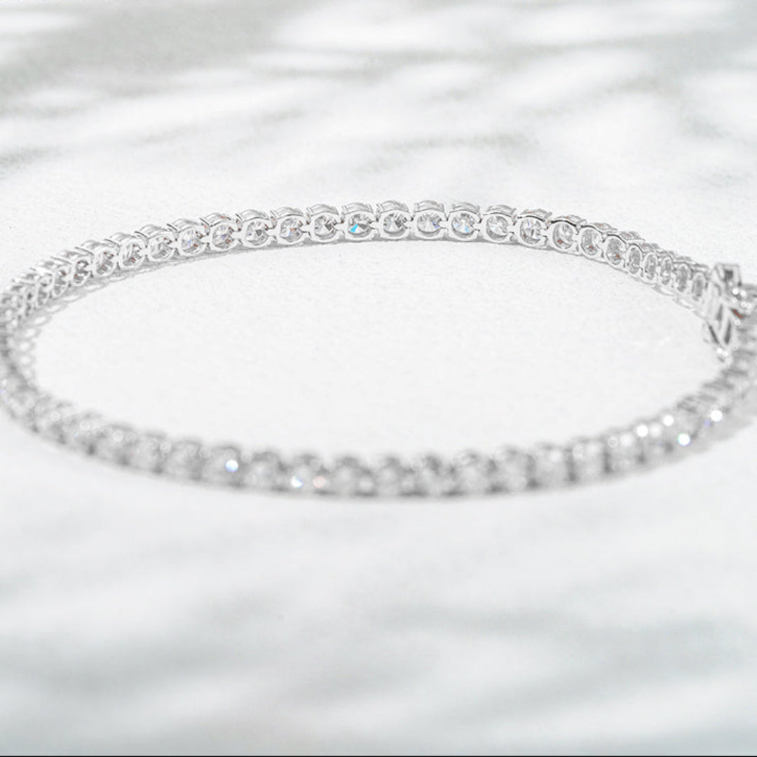 10K White Gold Lab Diamond Bracelet 2.7mm