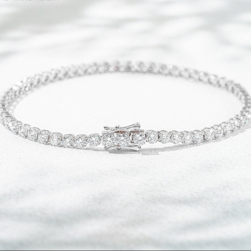 10K White Gold Lab Diamond Bracelet 2.7mm