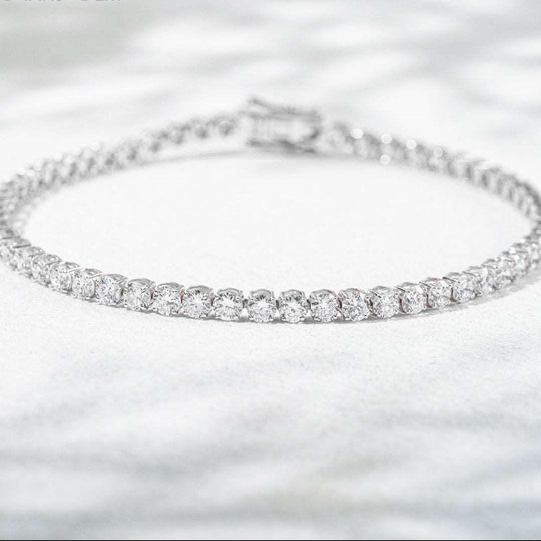10K White Gold Lab Diamond Bracelet 3.1mm