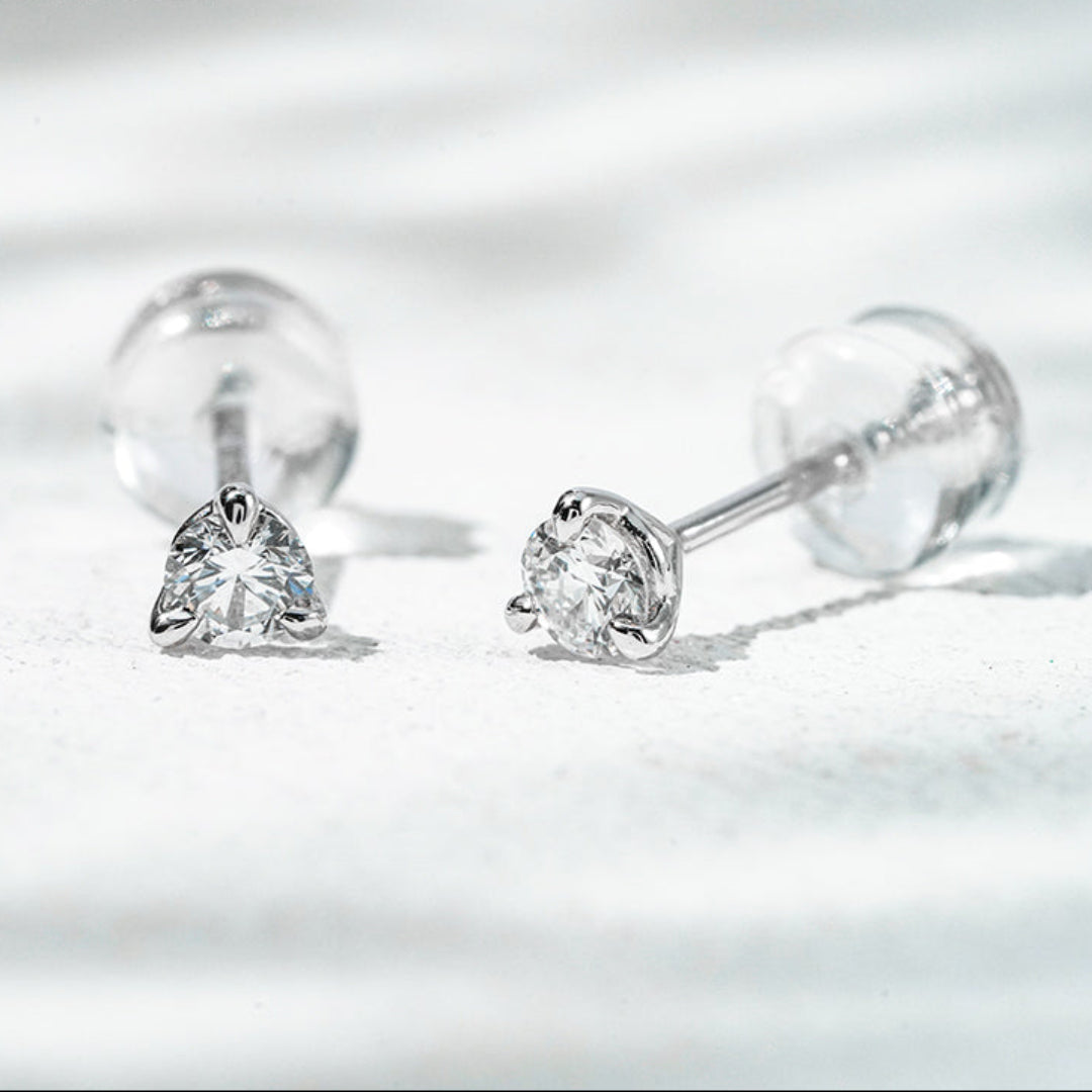 10K White Gold Lab Diamond Earrings Martini [.20CT TCW]