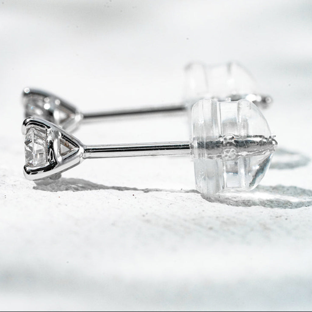 10K White Gold Lab Diamond Earrings Martini [.20CT TCW]