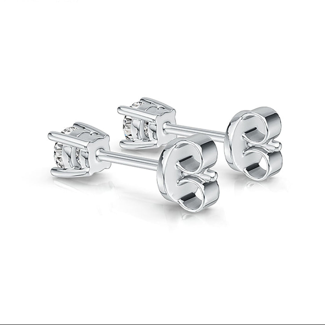 10K White Gold Lab Diamond Earrings Martini [.28CT TCW]