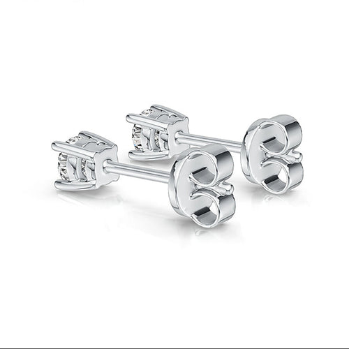 10K White Gold Lab Diamond Earrings Martini [.28CT TCW]