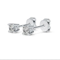 10K White Gold Lab Diamond Earrings Martini [.28CT TCW]