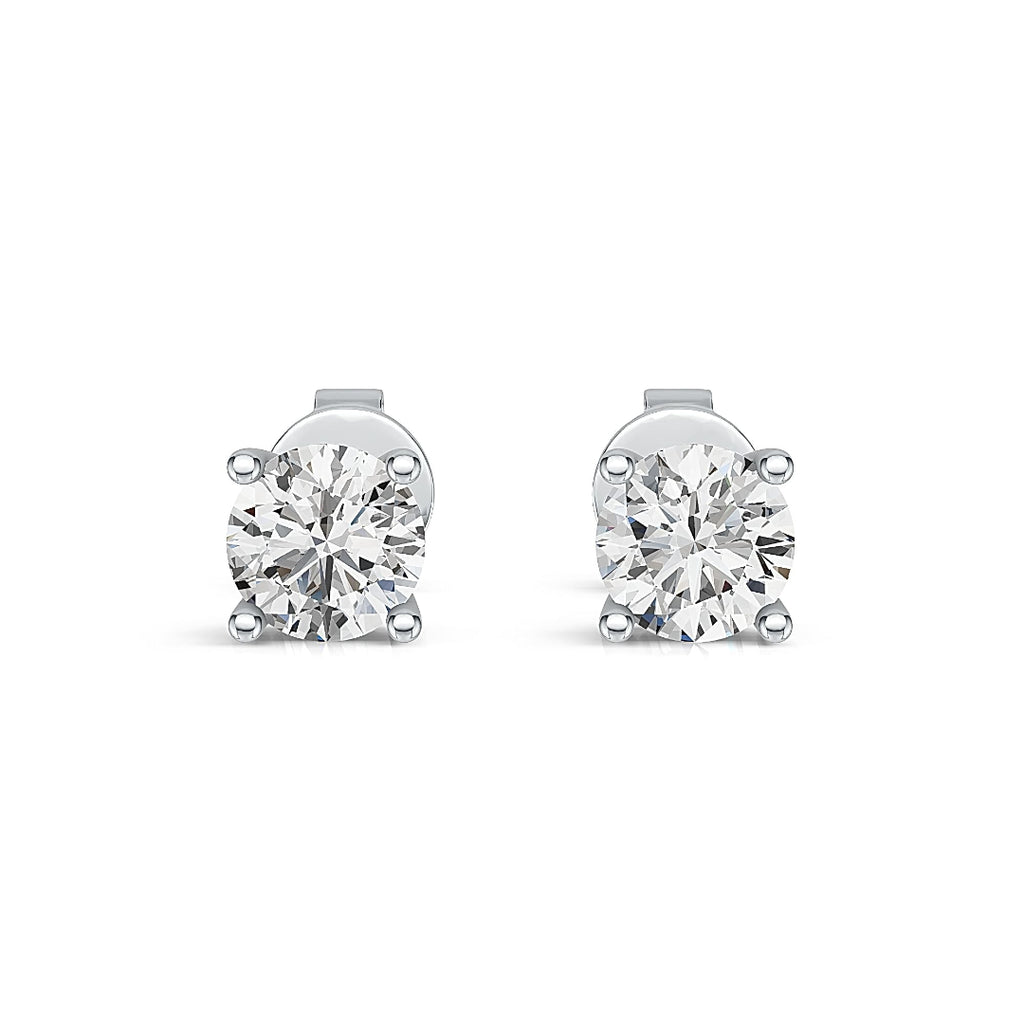 1.1ct Lab Diamond Stud Earrings – 10K White Gold