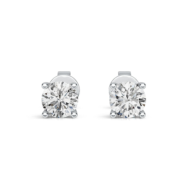 1.1ct Lab Diamond Stud Earrings – 10K White Gold