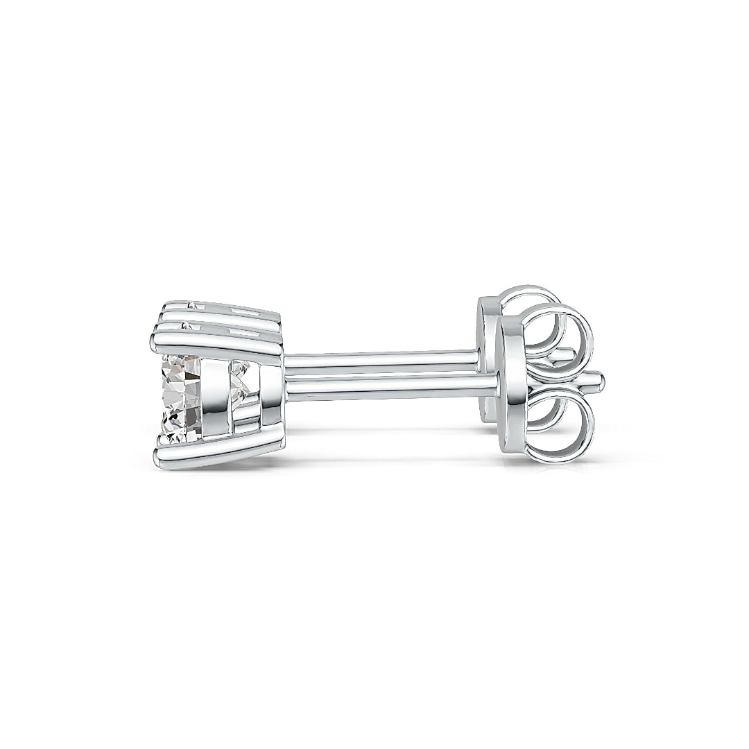 1.1ct Lab Diamond Stud Earrings – 10K White Gold