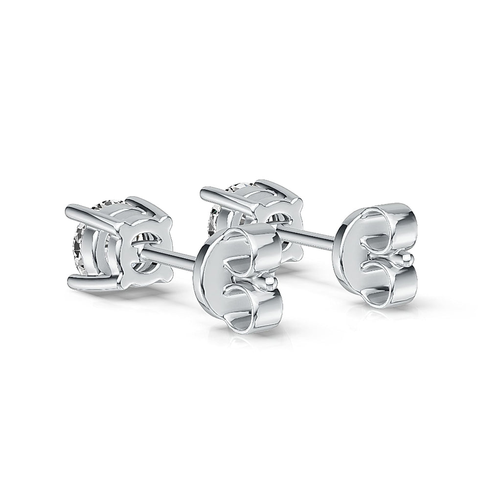 1.1ct Lab Diamond Stud Earrings – 10K White Gold