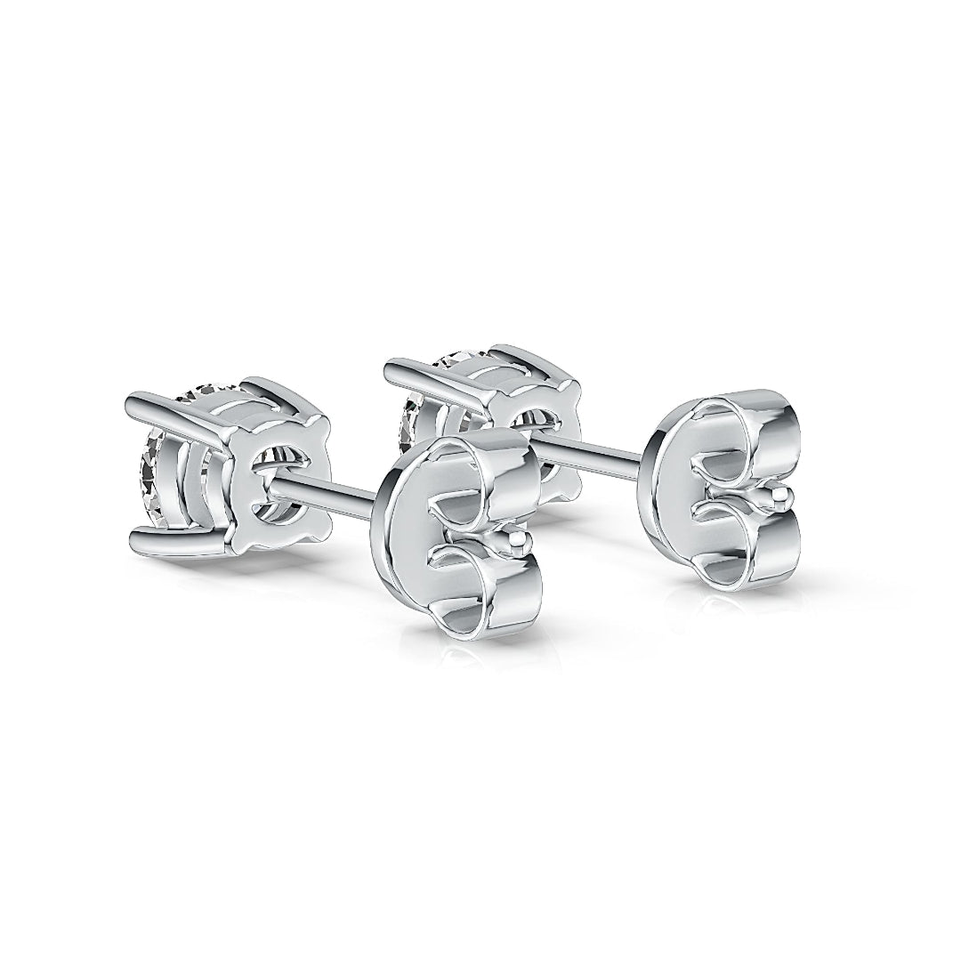 1.1ct Lab Diamond Stud Earrings – 10K White Gold