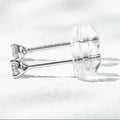 10K White Gold Lab Diamond Earrings Martini [0.10CT TCW]