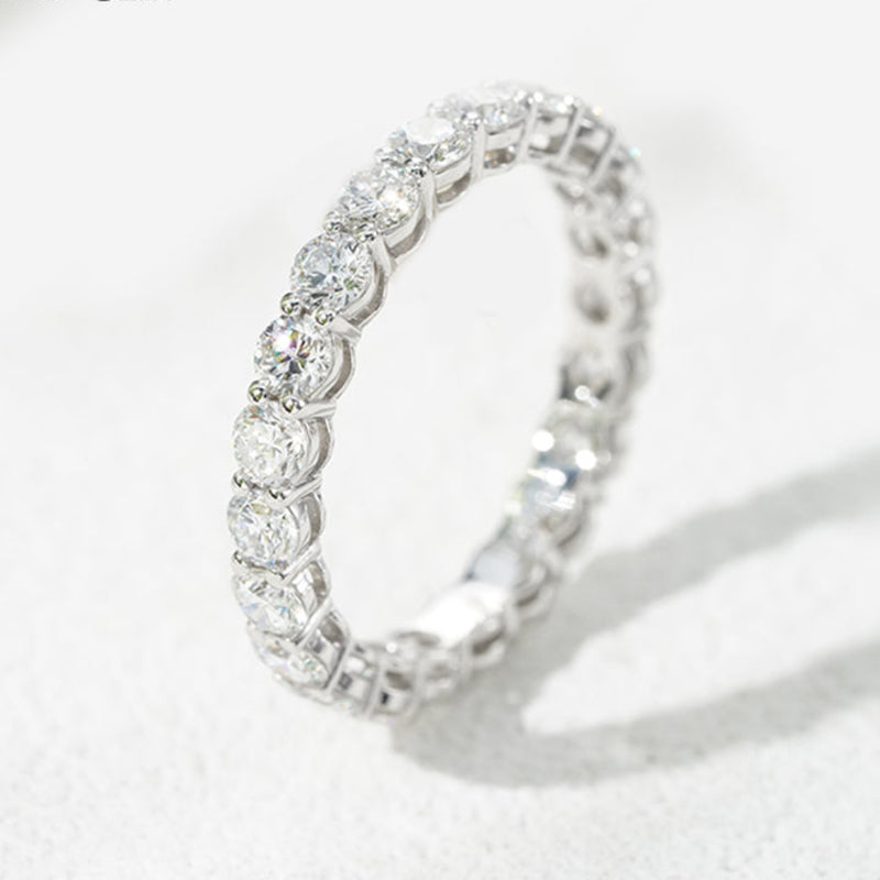 10K White Gold Lab Diamond Eternity Ring