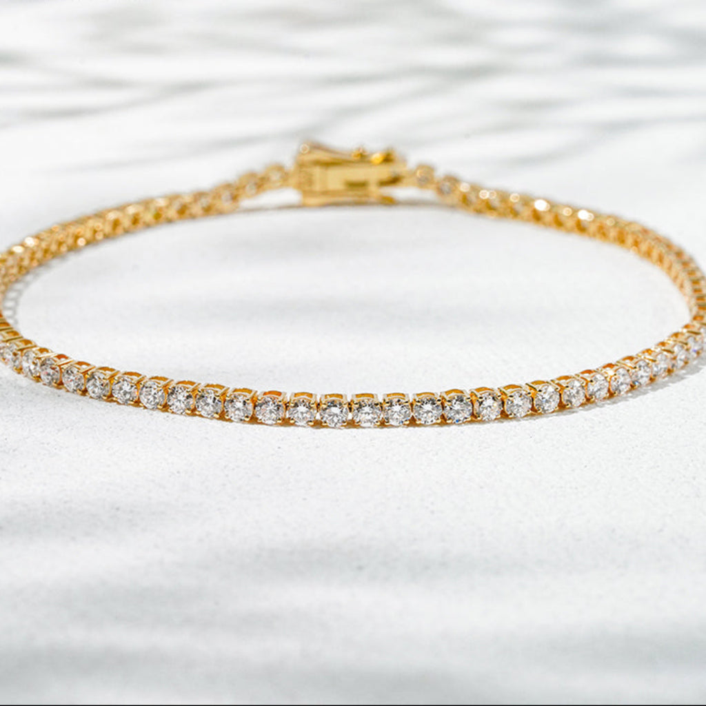 10K Yellow Gold Lab Diamond Bracelet 2.1mm