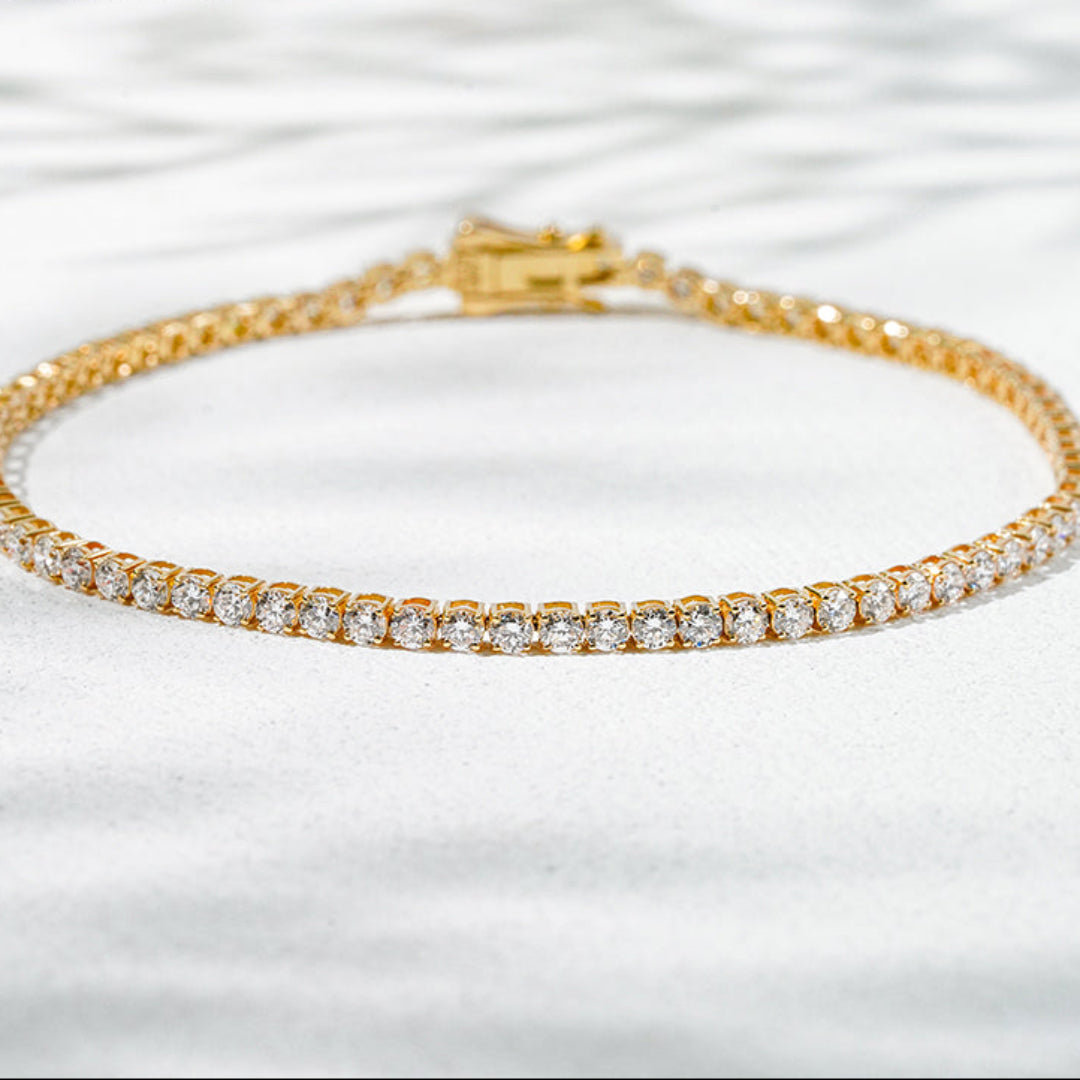 10K Yellow Gold Lab Diamond Bracelet 2.1mm