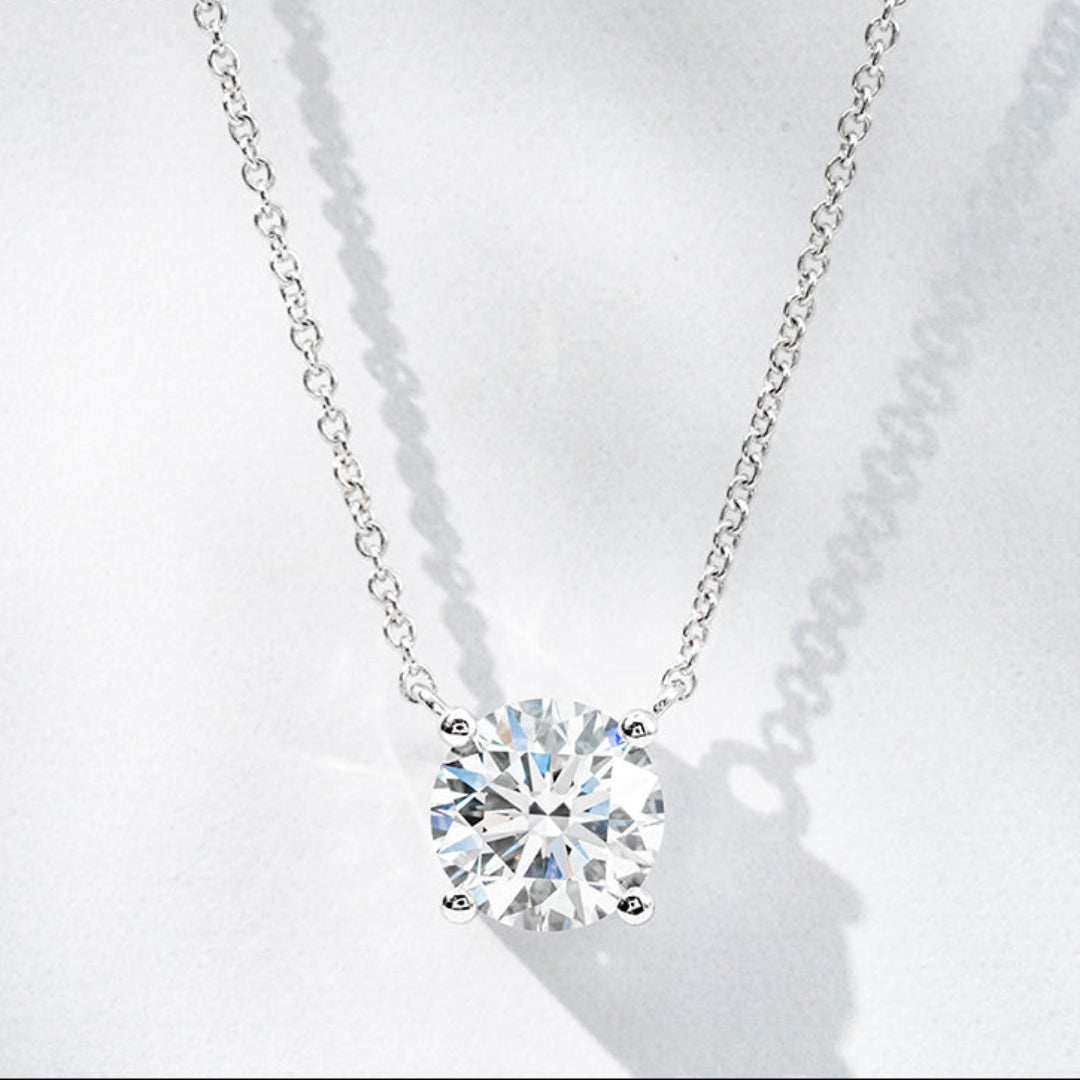 10K Gold 0.5ct Lab Diamond Solitaire Necklace