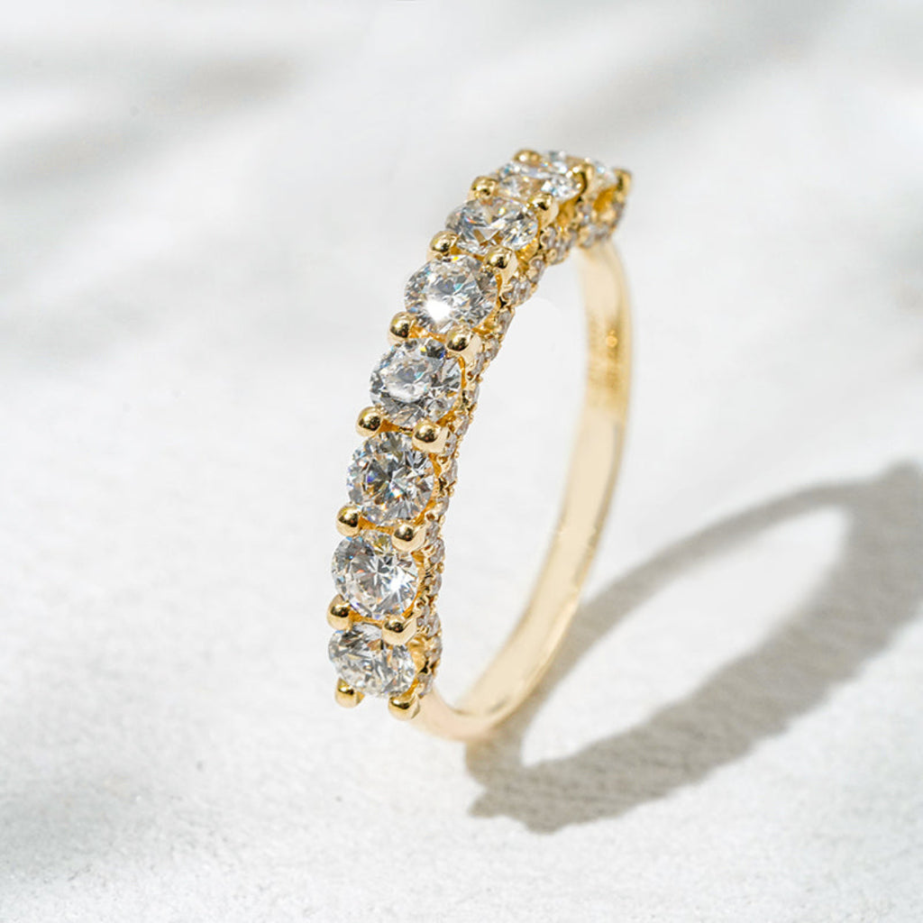 18K Yellow Gold Lab Diamond Eternity Ring – 1.43 CTW