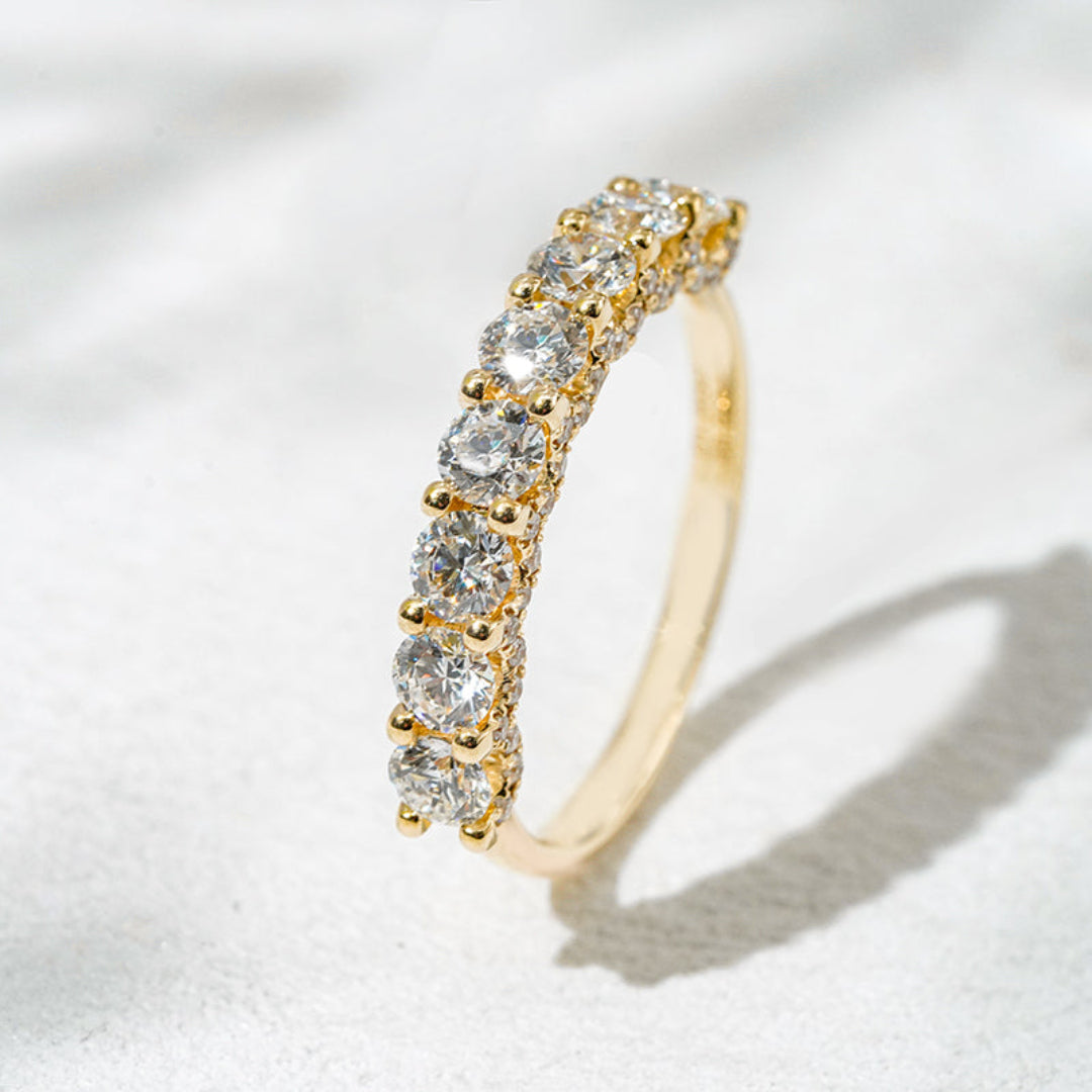 18K Yellow Gold Lab Diamond Eternity Ring – 1.43 CTW