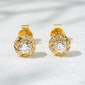 18K Yellow Gold Lab Diamond Stud Earrings – 0.44 CTW