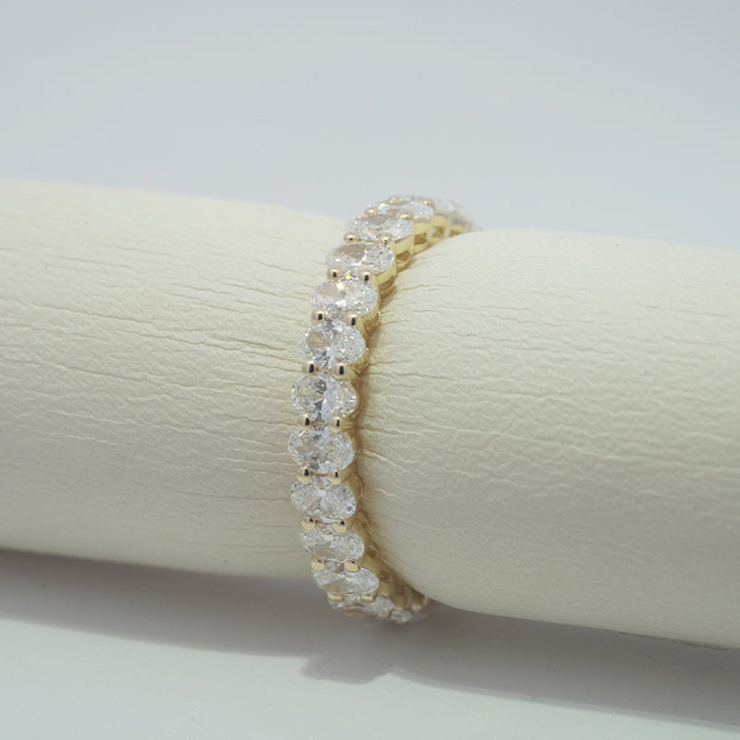 10K Gold 2.2ct Lab Diamond Oval Eternity Ring