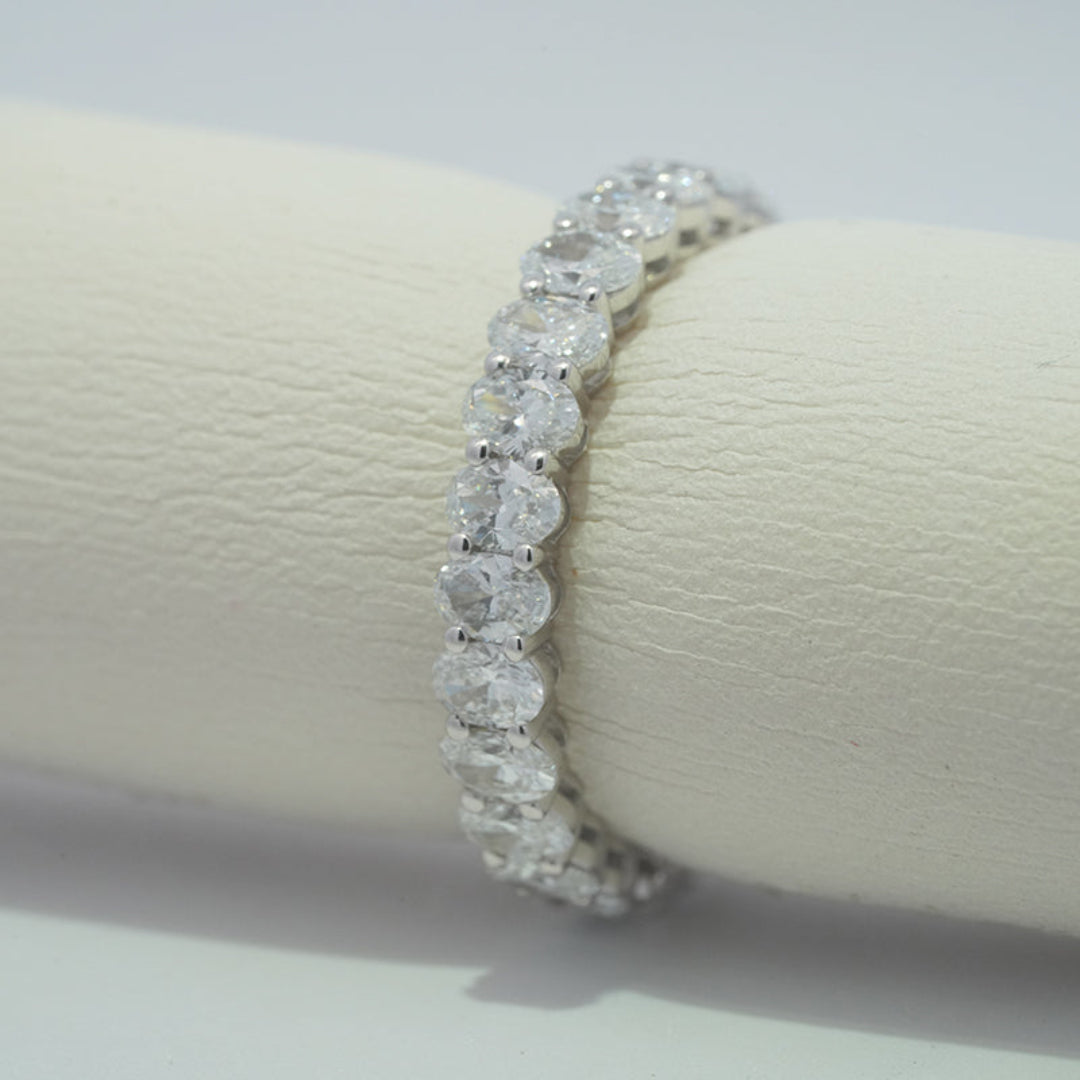 10K Gold 2.2ct Lab Diamond Oval Eternity Ring