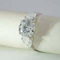 10K White Gold 4.5ct Lab Diamond Three-Stone Ring