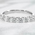 10K White Gold - Seven Princess Lab Diamond Eternity Ring