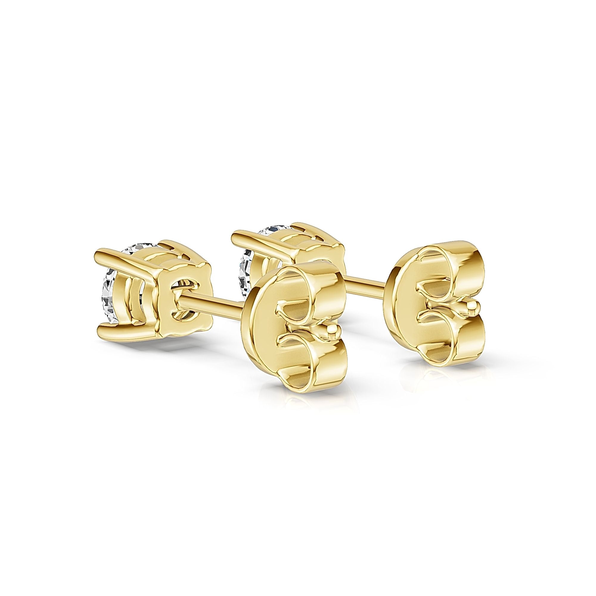 10K Yellow Gold 0.55ct Lab Grown Diamond Basket Stud Earrings