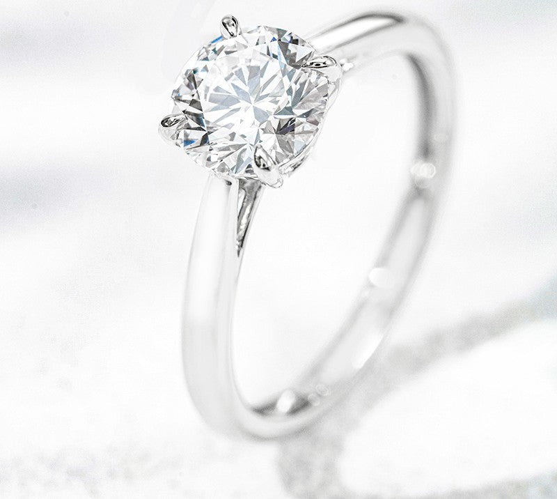 1CT Round Lab Grown Diamond Solitaire Ring