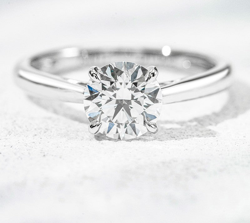 1CT Round Lab Grown Diamond Solitaire Ring